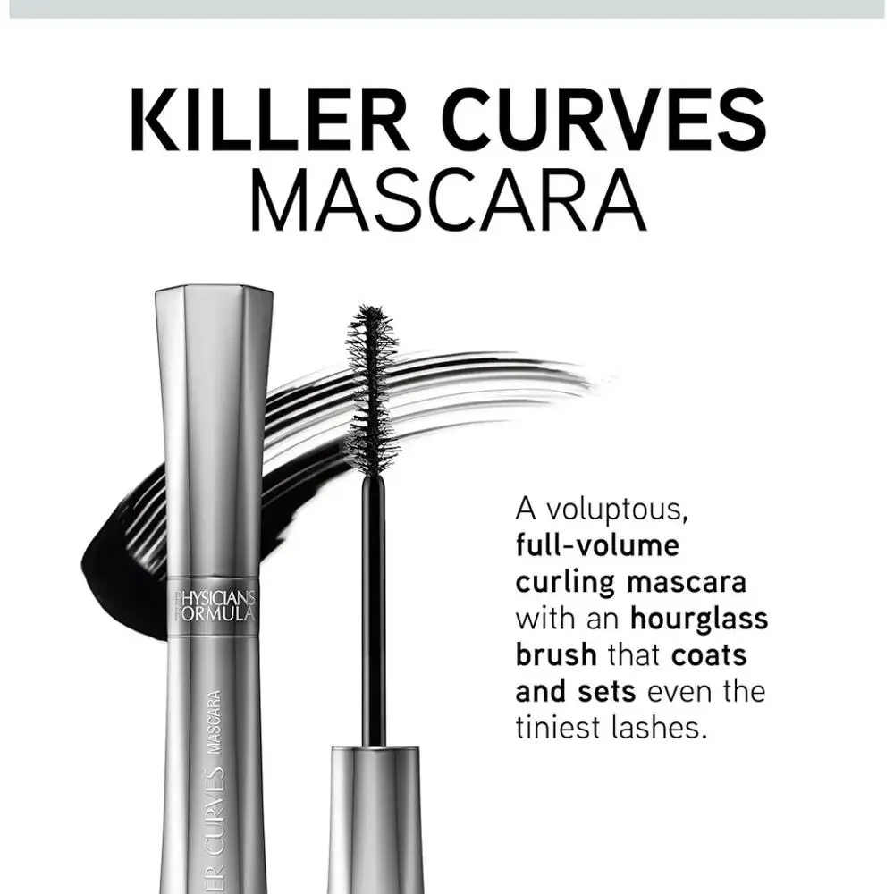 Physicians Formula Killer Curves Curling Mascara Black Lash-Lifting Vegan s16